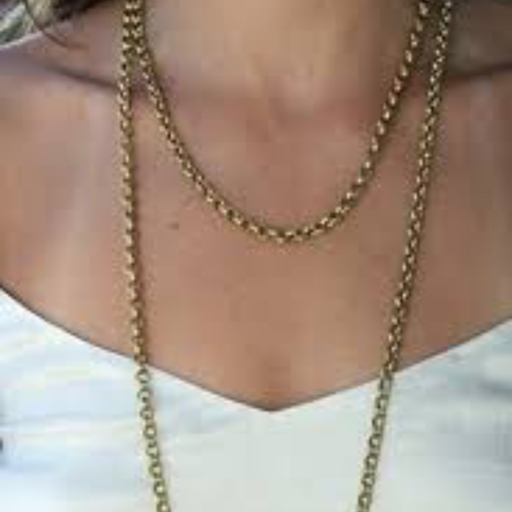 Natalie B. Cecilia Vintage Layering Chain in Brass - Picture 2 of 7